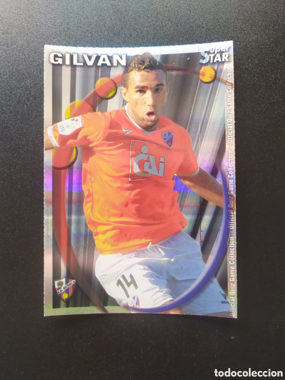 Cromos de F&uacute;tbol: Mundicromo fichas Liga 2010 2011 10 11 Gilvan superstar brillo cuadros n&deg; 983 Huesca