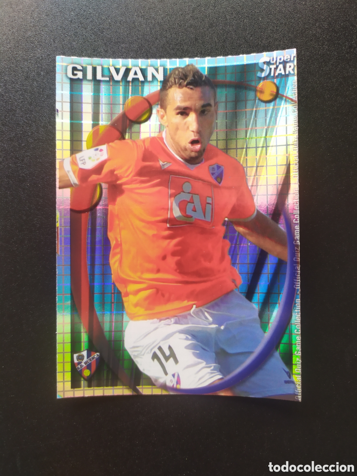 Cromos de f&uacute;tbol: Mundicromo fichas Liga 2010 2011 10 11 Gilvan superstar brillo rayas n&deg; 983 Huesca