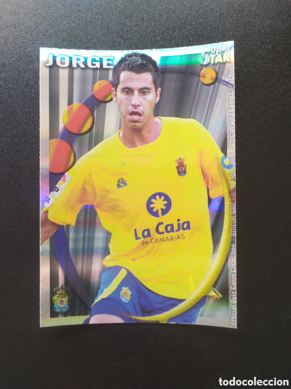 Cromos de F&uacute;tbol: Mundicromo fichas Liga 2010 2011 10 11 Jorge superstar brillo rayas n&deg; 1068 Las Palmas