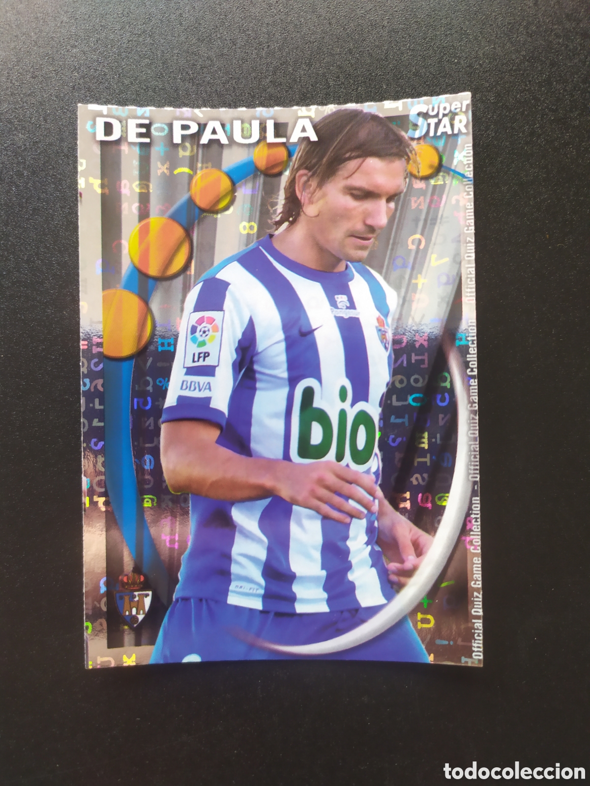 Cromos de f&uacute;tbol: Mundicromo fichas Liga 2010 2011 10 11 De Paula superstar brillo letras n&deg; 1110 Ponferradina