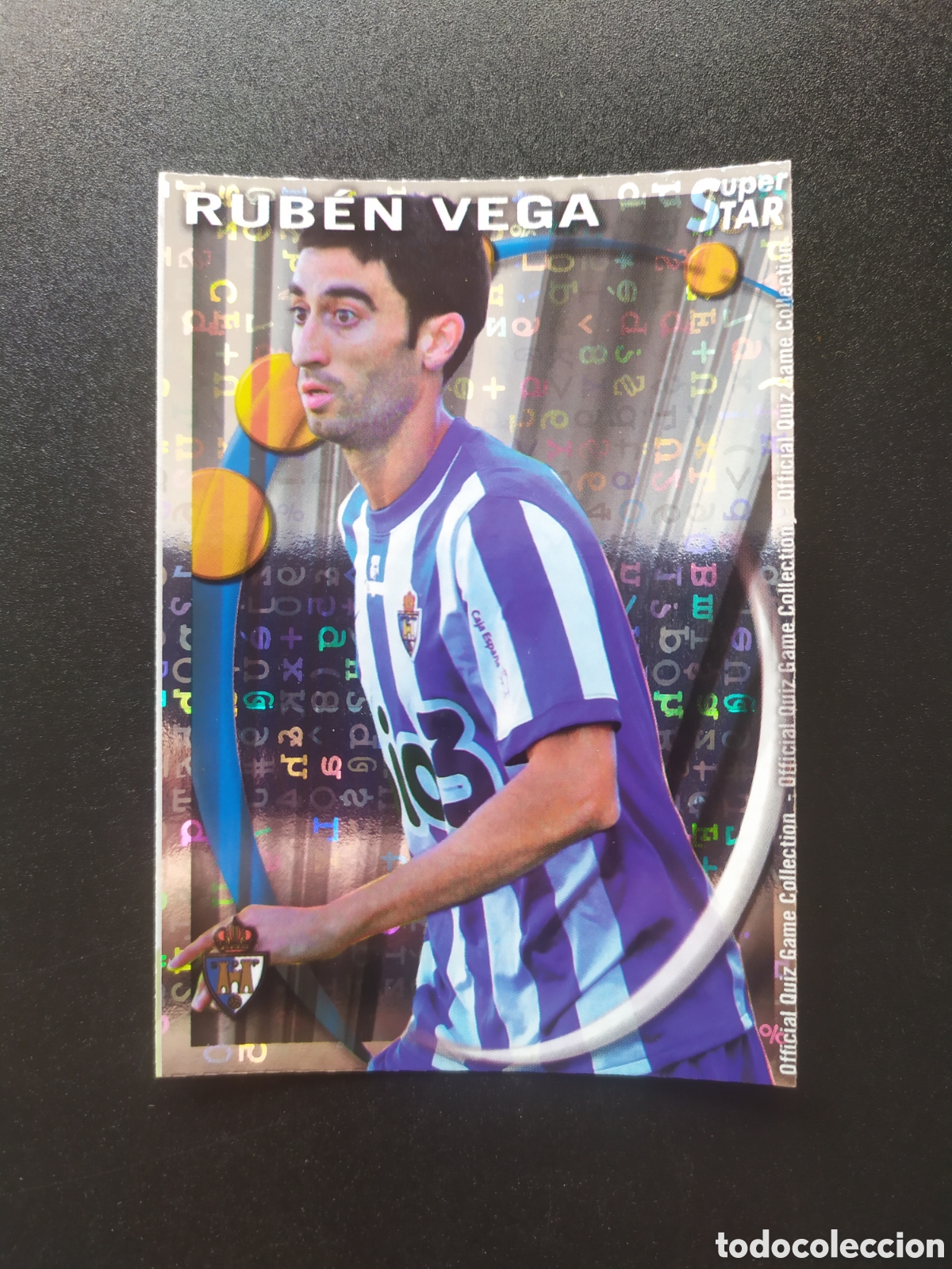 Cromos de f&uacute;tbol: Mundicromo fichas Liga 2010 2011 10 11 Rub&eacute;n Vega superstar brillo letras n&deg; 1109 Ponferradina