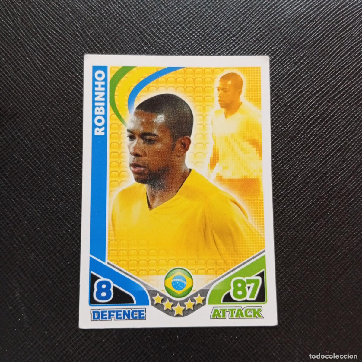 Cromos de F&uacute;tbol: ROBINHO BRASIL MATCH ATTAX SOUTH AFRICA 2010 MUNDIAL CROMO WORLD FUTBOL 10 - A209 PG26