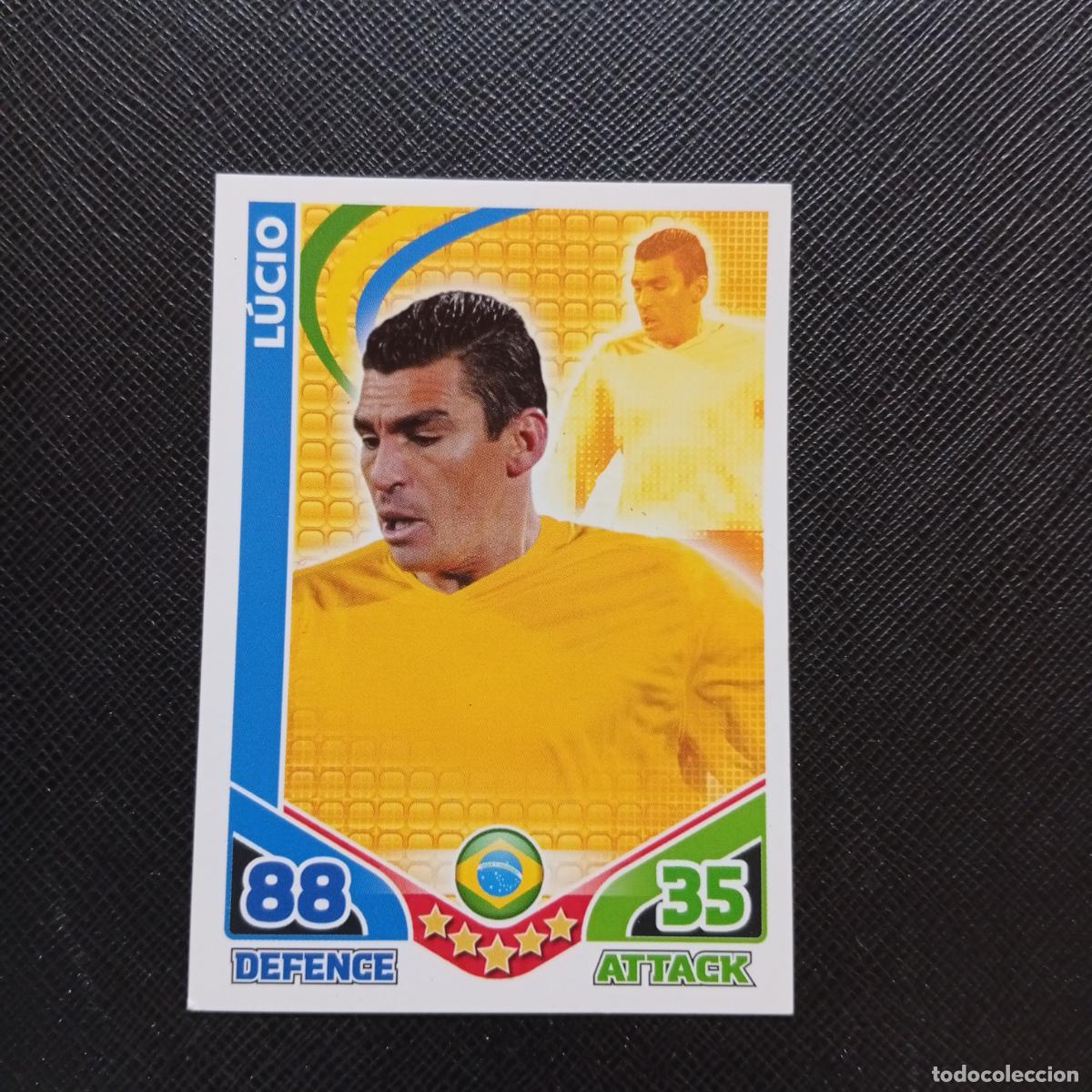 Cromos de F&uacute;tbol: LUCIO BRASIL MATCH ATTAX SOUTH AFRICA 2010 MUNDIAL CROMO WORLD FUTBOL 10 - A209 PG27