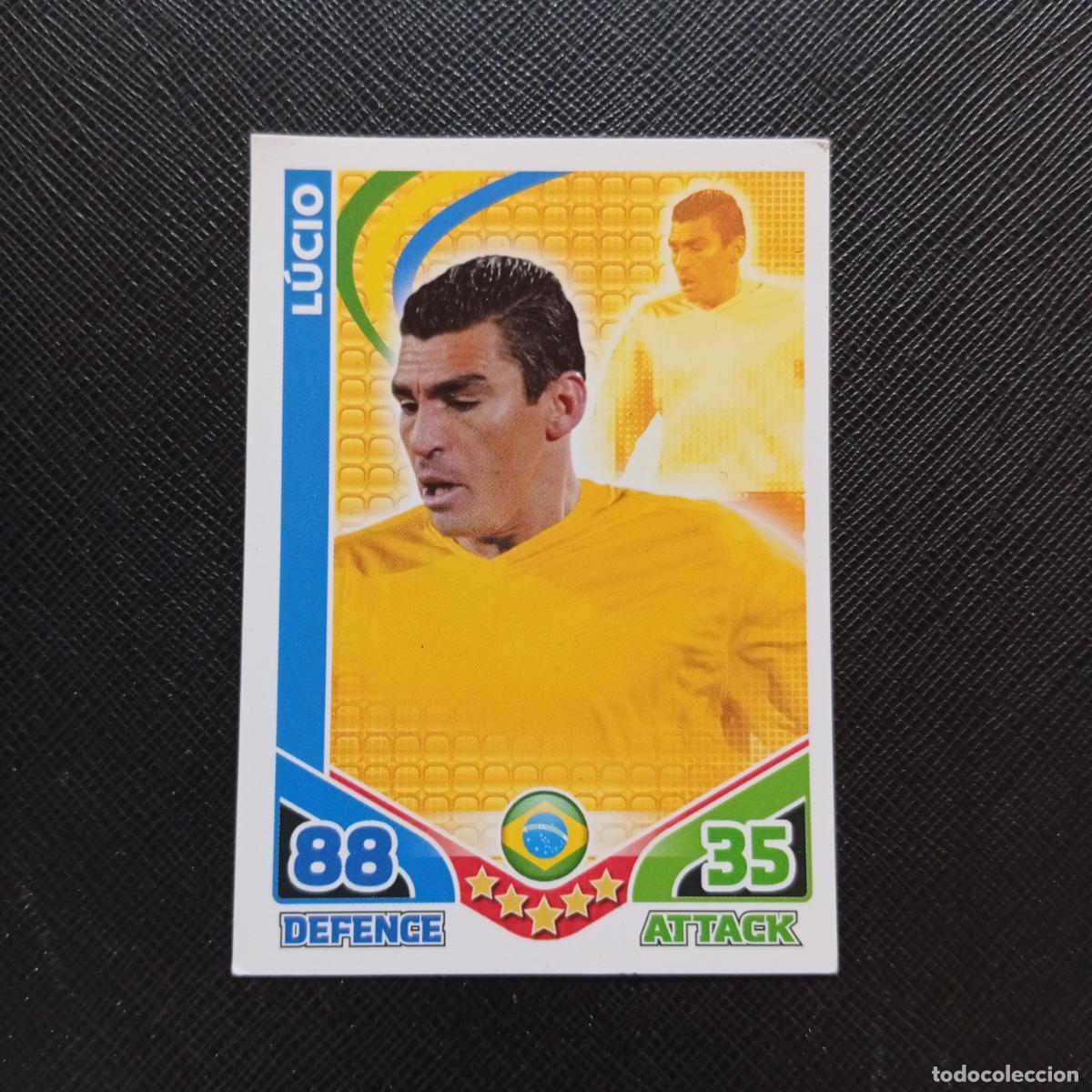 Cromos de F&uacute;tbol: LUCIO BRASIL MATCH ATTAX SOUTH AFRICA 2010 MUNDIAL CROMO WORLD FUTBOL 10 - A209 PG27 B