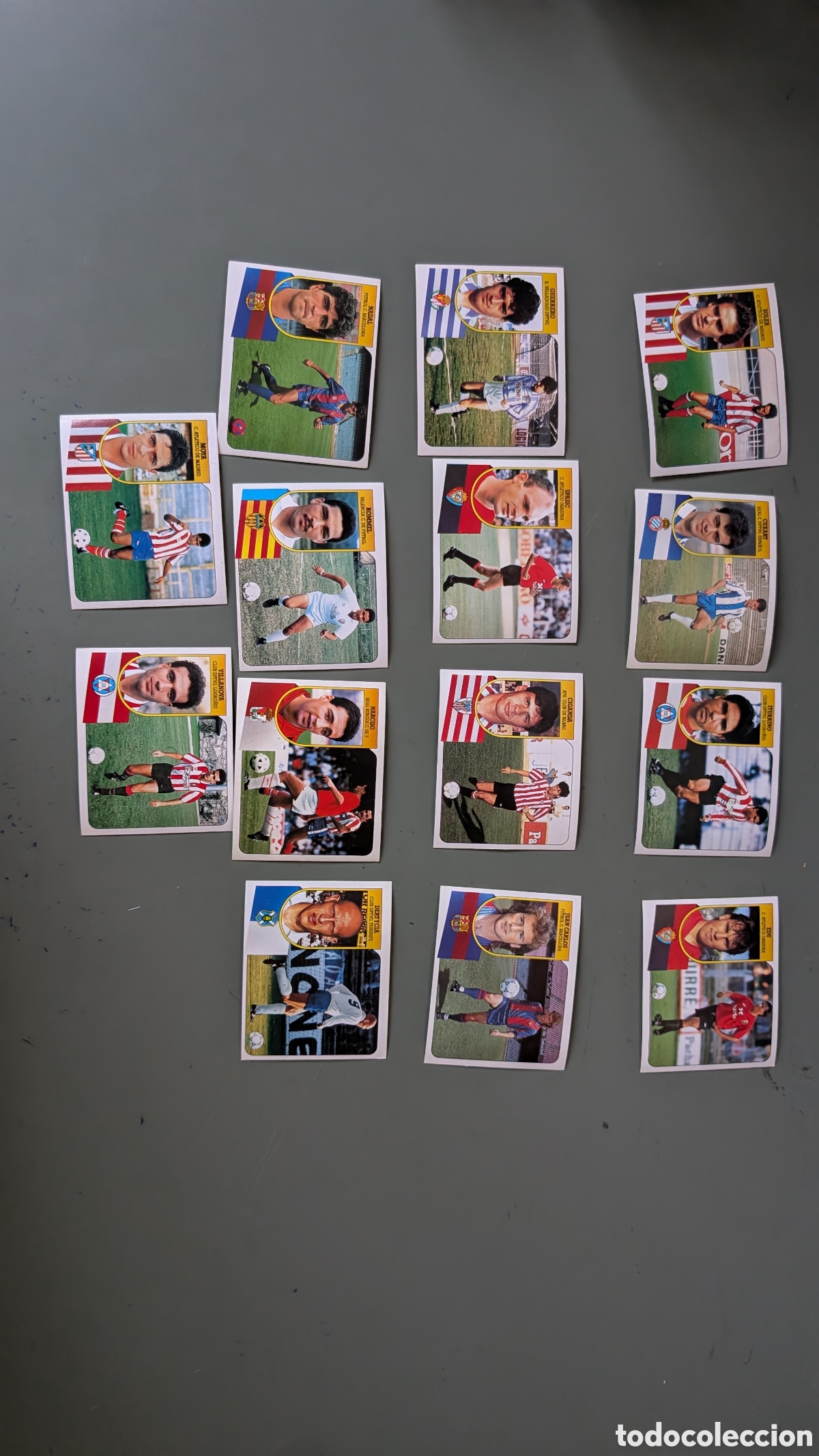 Figurine di Calcio: LOTE 14 FICHAJES Y COLOCAS DIFERENTES LIGA ESTE 1991/92 91 92 CARTON SIN PEGAR