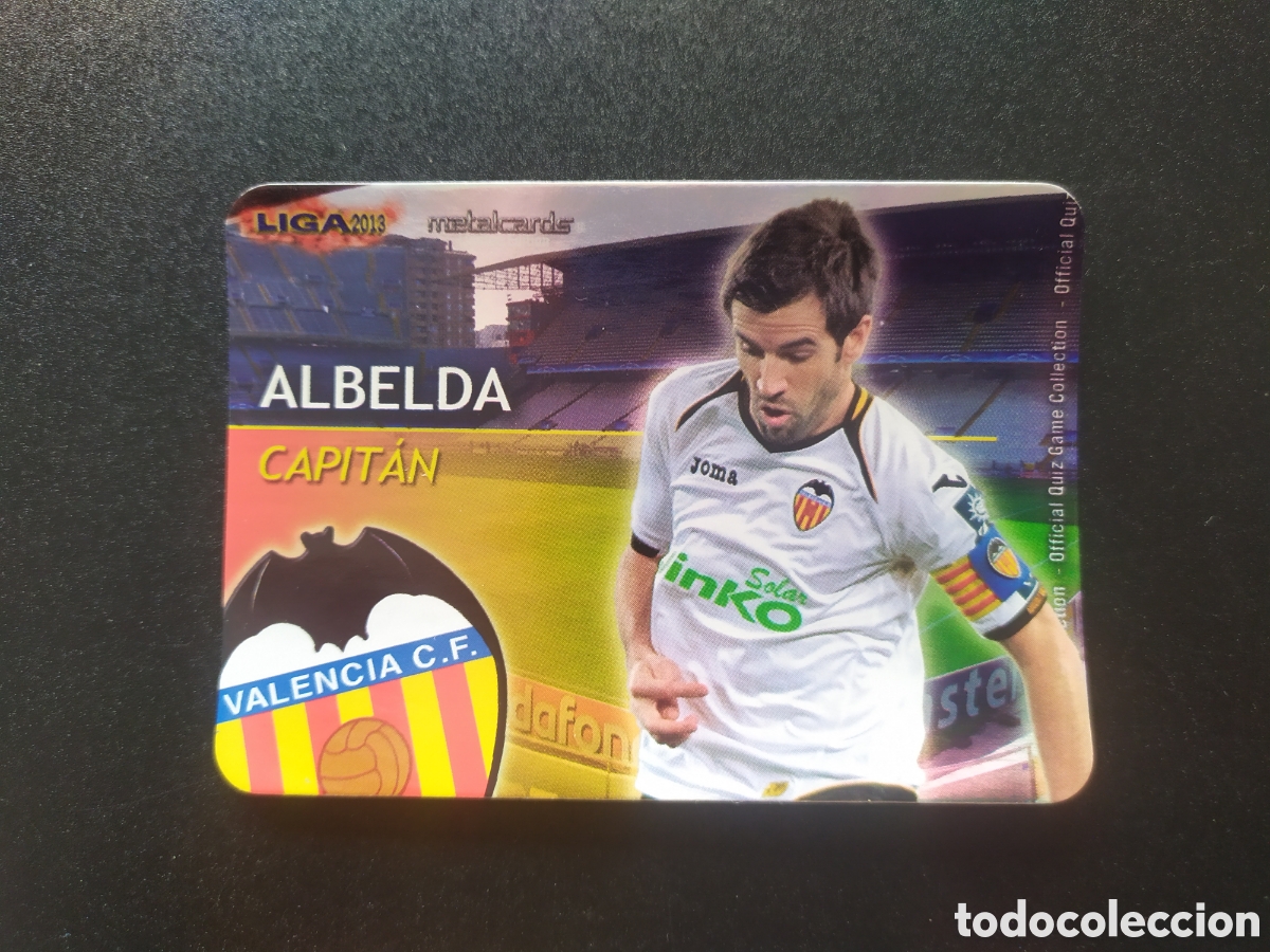 Figurine di Calcio: Mundicromo fichas Liga 2012 2013 12 13 Albelda capitan metalcards brillo liso limitada Valencia