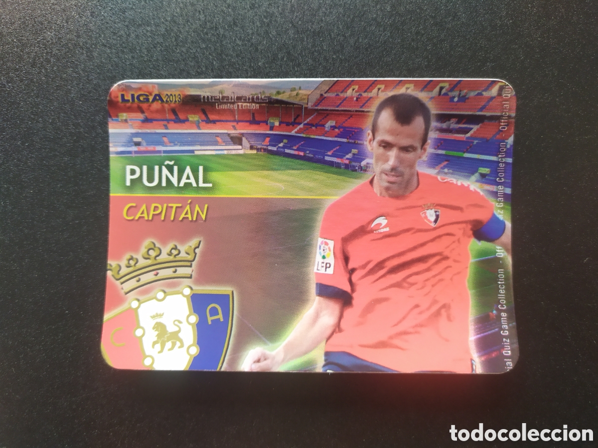 Figurine di Calcio: Mundicromo fichas Liga 2012 2013 12 13 Pu&ntilde;al capitan metalcards brillo liso limitada Osasuna