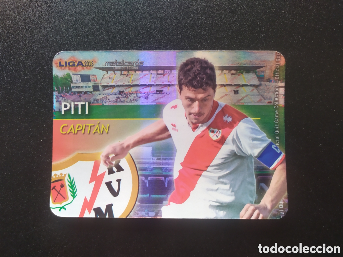 Cromos de Futebol: Mundicromo fichas Liga 2012 2013 12 13 Piti capitan metalcards brillo rayas limitada Rayo Vallecano