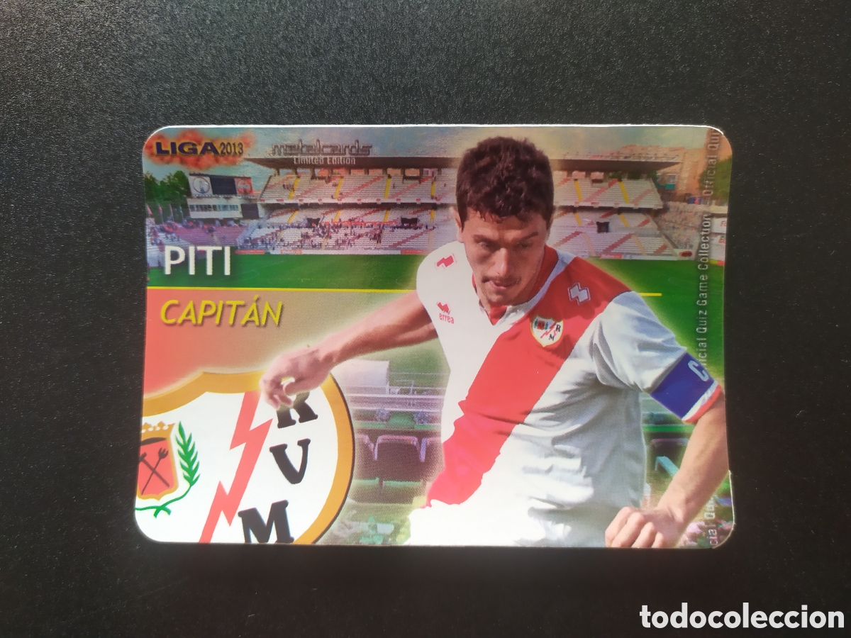 Cromos de F&uacute;tbol: Mundicromo fichas Liga 2012 2013 12 13 Piti capitan metalcards brillo liso limitada Rayo Vallecano
