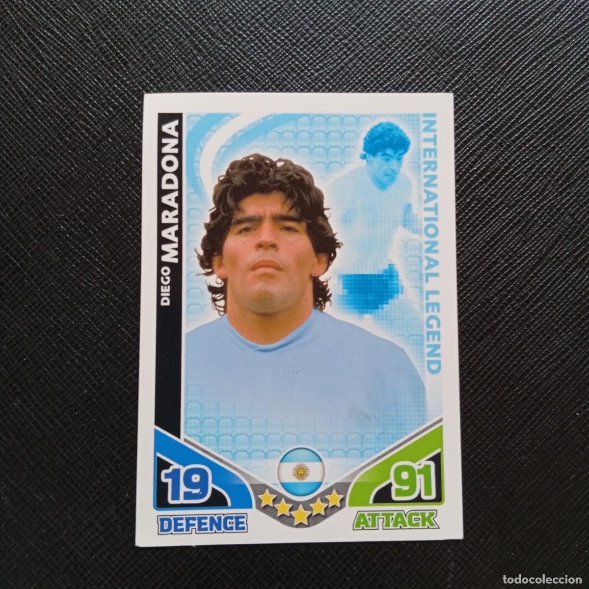 Figurine di Calcio: MARADONA ARGENTINA MATCH ATTAX SOUTH AFRICA 2010 MUNDIAL CROMO WORLD FUTBOL 10 - A150 PG28 LEGEND