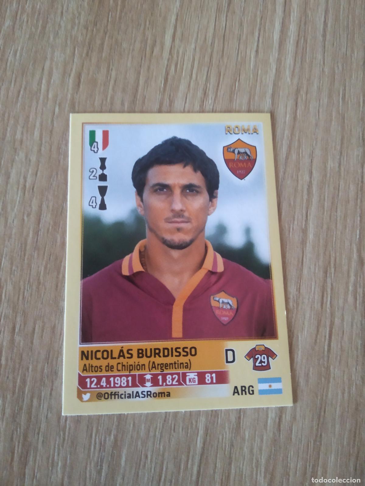 Figurine di Calcio: 458 NICOLAS BURDISSO ROMA CROMO FUTBOL PANINI LIGA ITALIA 13-14 CALCIATORI 2013-2014