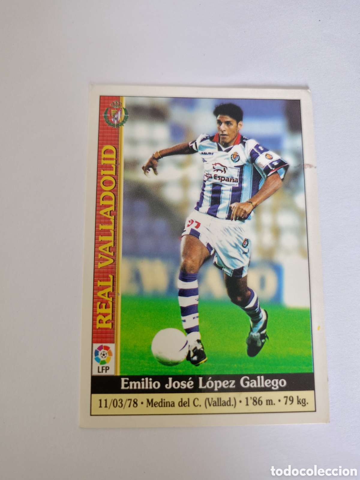 Fu&szlig;ball-Sticker: 216 EMILIO - REAL VALLADOLID LAS FICHAS DE LA LIGA 2000 MUNDICROMO 1999 00