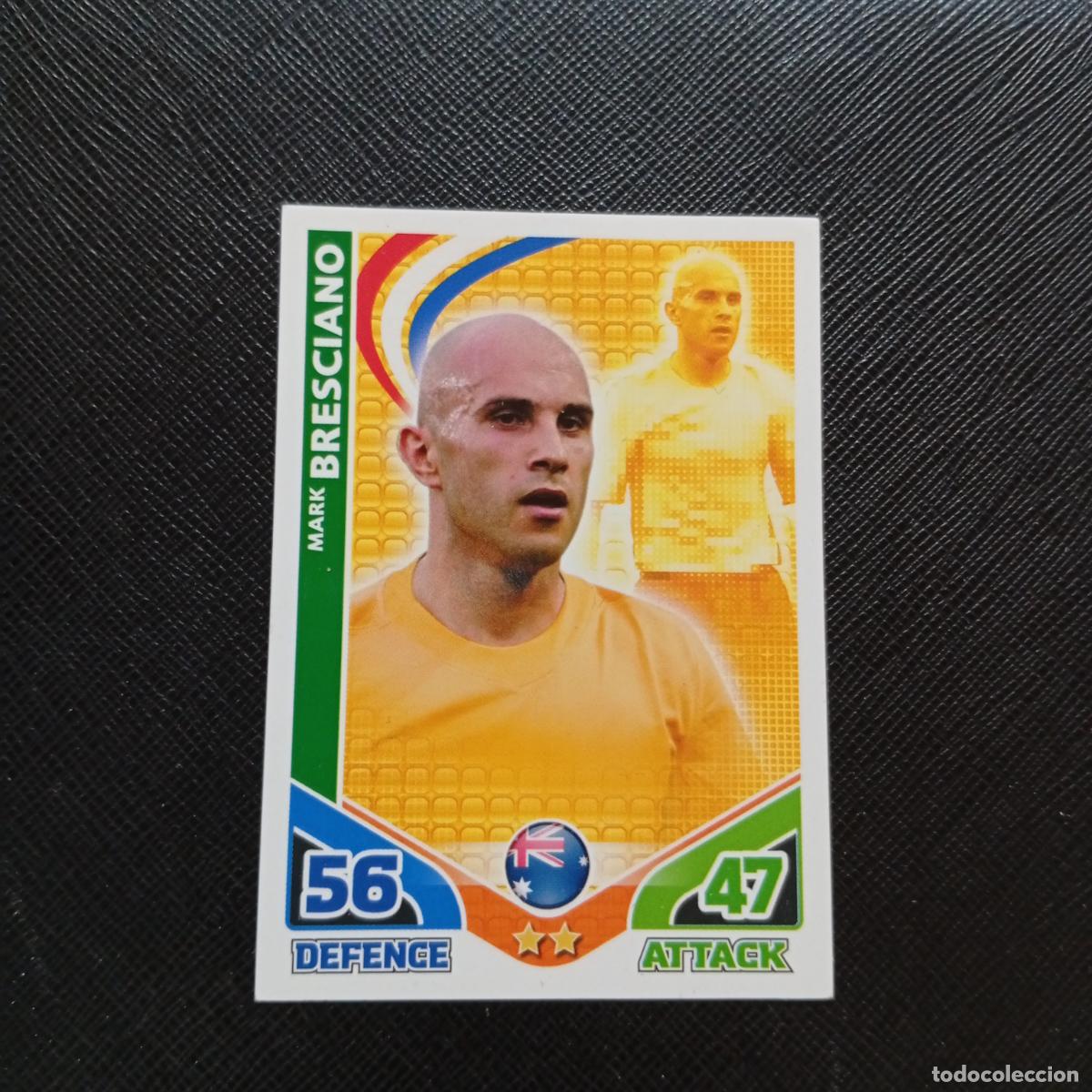 Fu&szlig;ball-Sticker: BRESCIANO AUSTRALIA MATCH ATTAX SOUTH AFRICA 2010 MUNDIAL CROMO WORLD FUTBOL 10 - A150 PG118