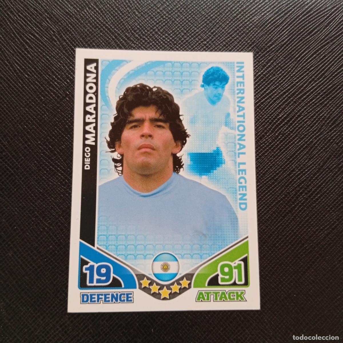 Cromos de F&uacute;tbol: MARADONA ARGENTINA MATCH ATTAX SOUTH AFRICA 2010 MUNDIAL CROMO WORLD FUTBOL 10 - A150 PG181 LEGEND