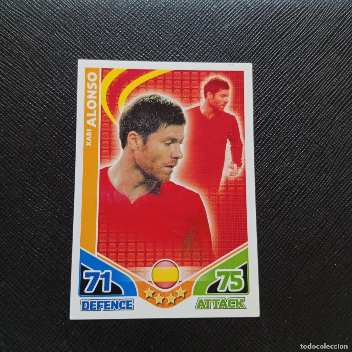 Cromos de F&uacute;tbol: XABI ALONSO ESPA&Ntilde;A MATCH ATTAX SOUTH AFRICA 2010 MUNDIAL CROMO WORLD FUTBOL 10 - A150 PG190