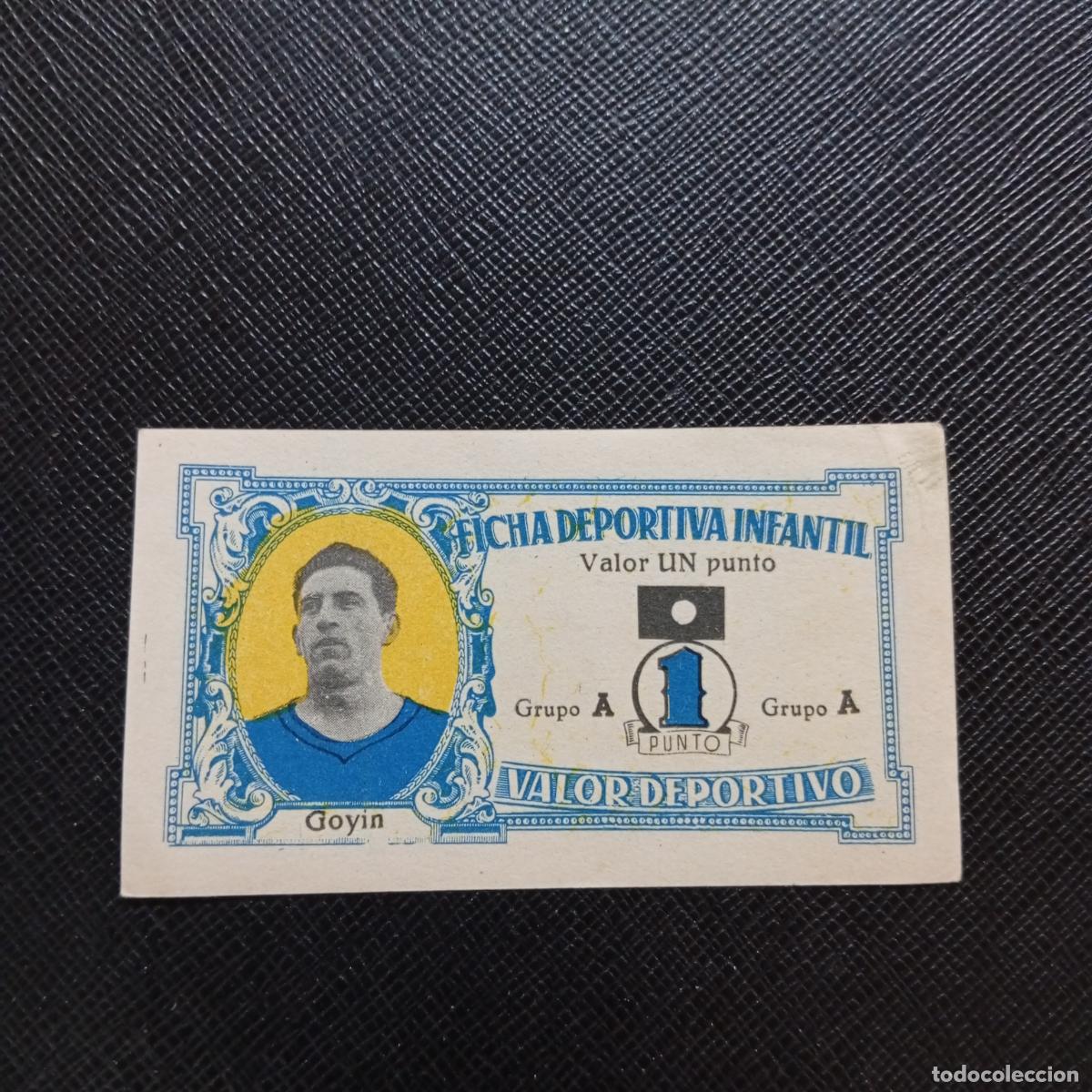 Football Stickers: GOYIN OVIEDO FICHA DEPORTIVA INFANTIL 1943 1944 LIGA CROMO FUTBOL 43 44 - A150 PG235