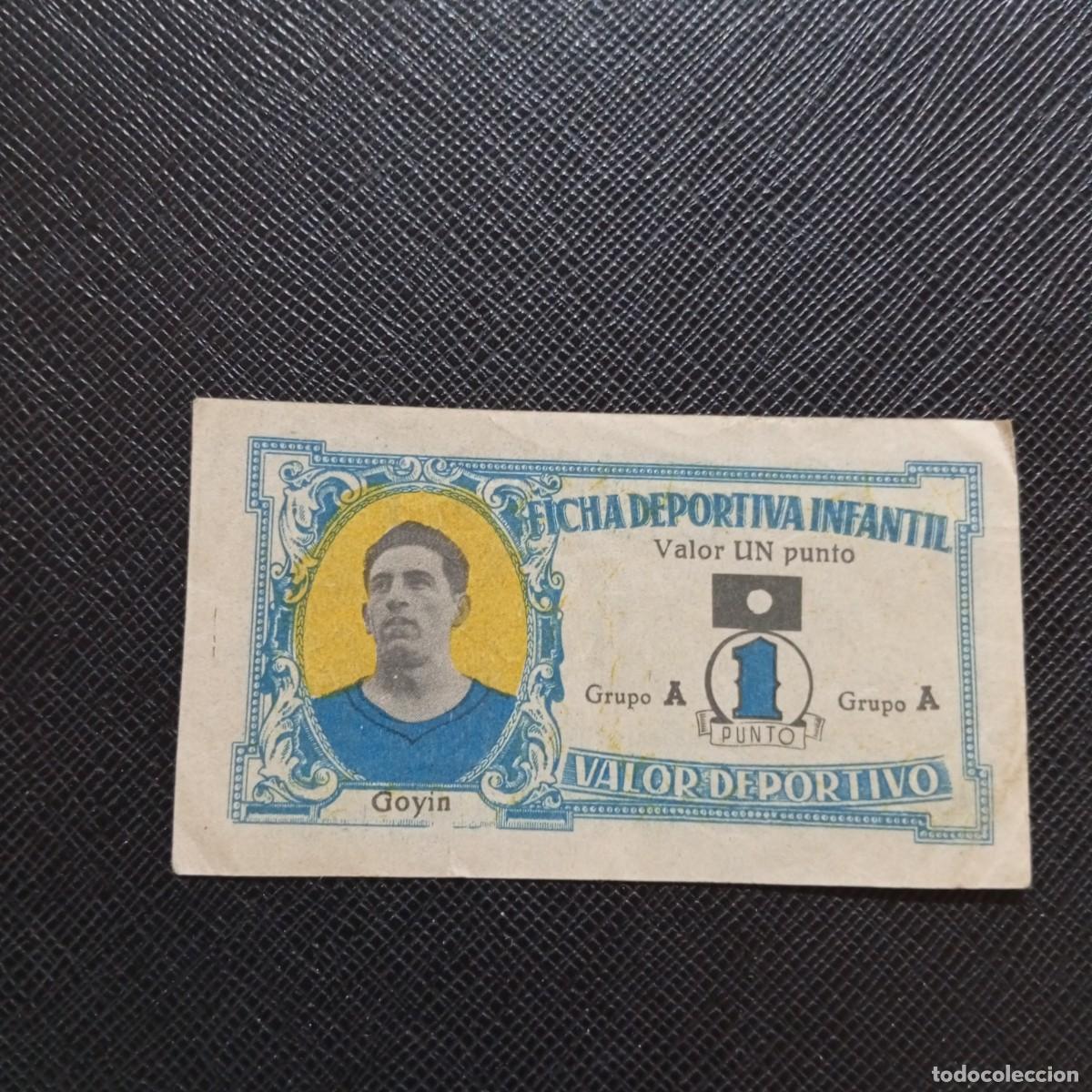Football Stickers: GOYIN OVIEDO FICHA DEPORTIVA INFANTIL 1943 1944 LIGA CROMO FUTBOL 43 44 - A150 PG235 B