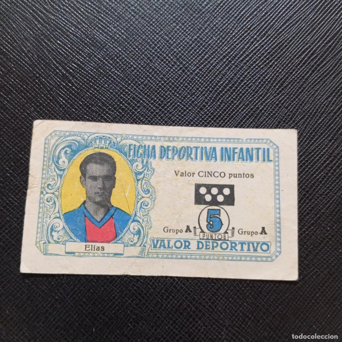 Football Stickers: ELIAS BARCELONA FICHA DEPORTIVA INFANTIL 1943 1944 LIGA CROMO FUTBOL 43 44 - A150 PG262 B