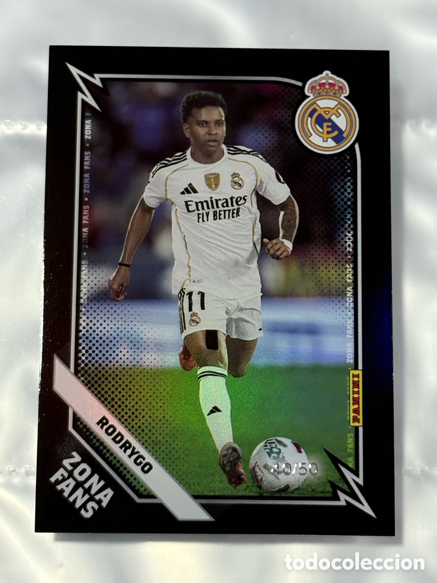 Cromos de f&uacute;tbol: Rodrygo 40 /50 Original Real Madrid Panini Club Mbappe Arda Vinicius