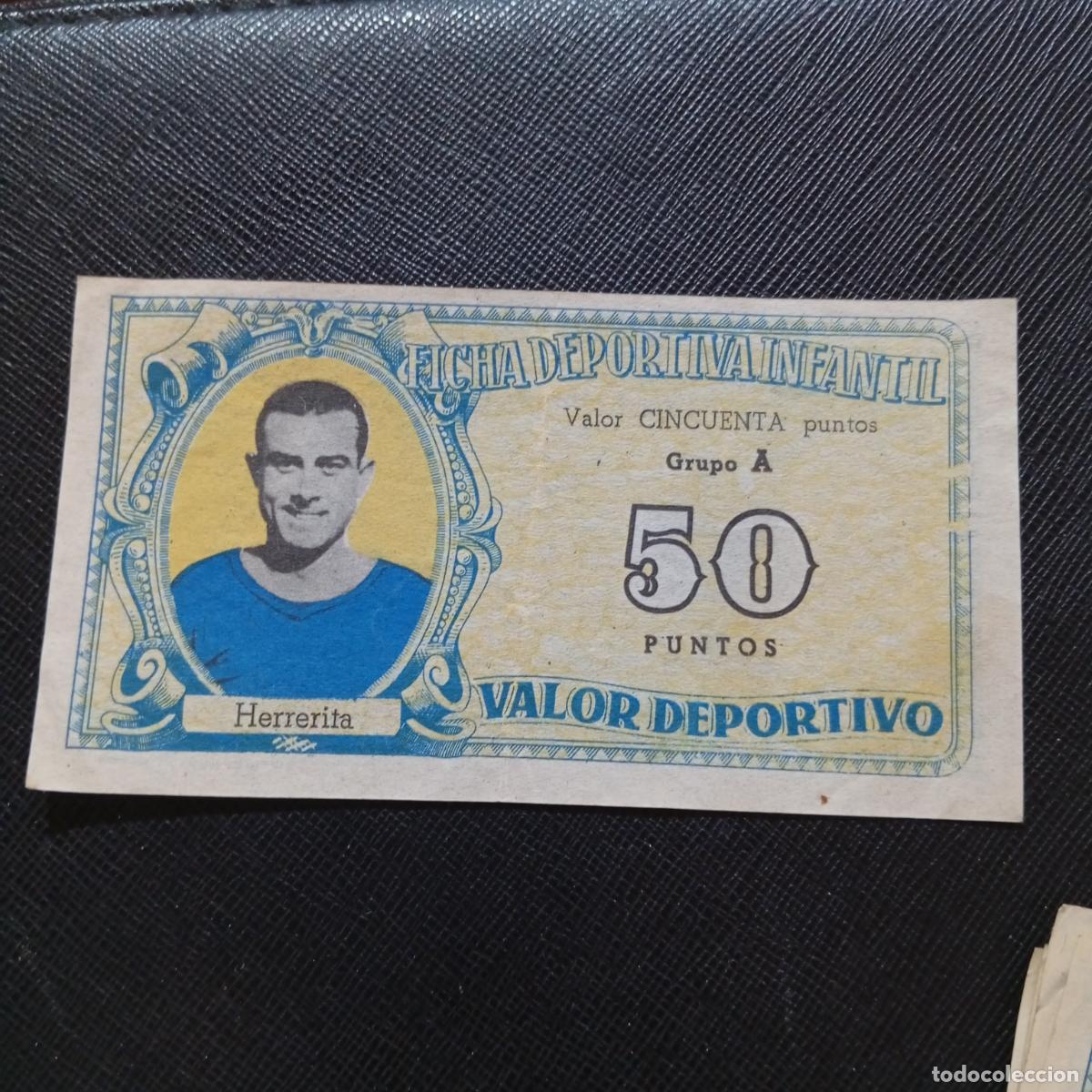 Cromos de f&uacute;tbol: HERRERITA OVIEDO FICHA DEPORTIVA INFANTIL 1943 1944 LIGA CROMO FUTBOL 43 44 - FT26
