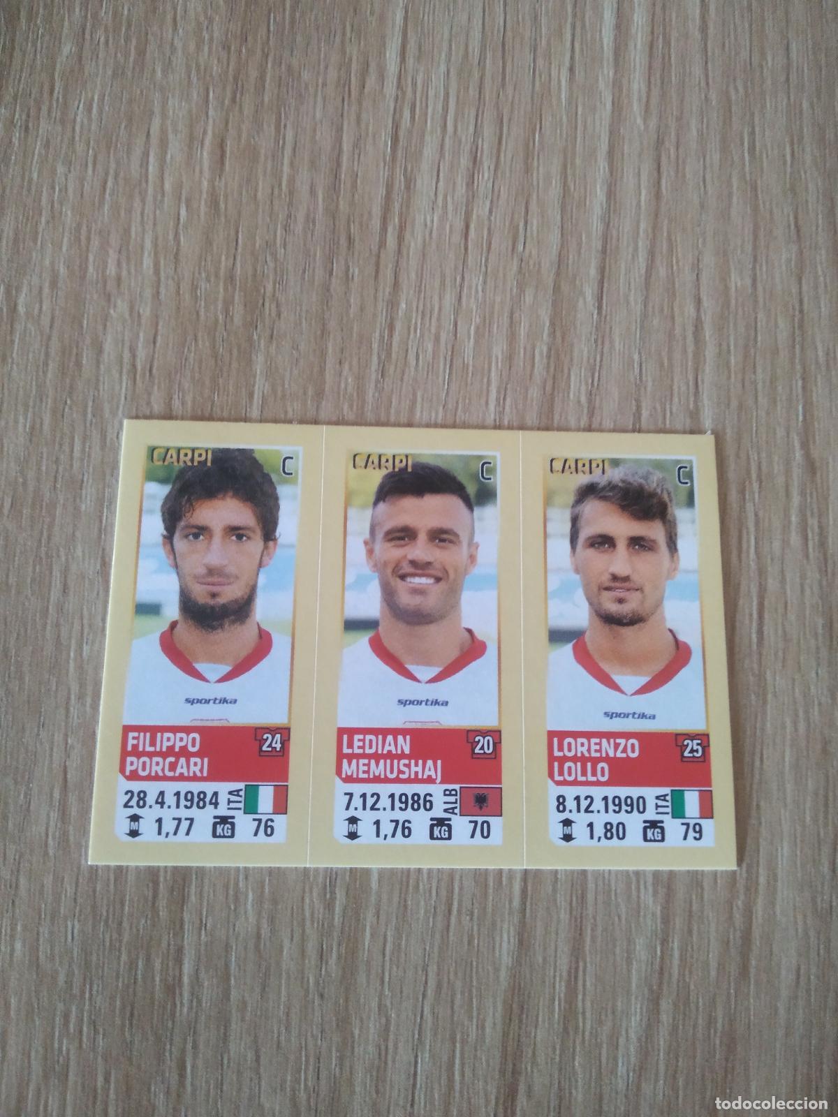 Cromos de f&uacute;tbol: 622 PORCARI MEMUSHAJ LOLLO CARPI CROMO FUTBOL PANINI LIGA ITALIA 13-14 CALCIATORI 2013-2014