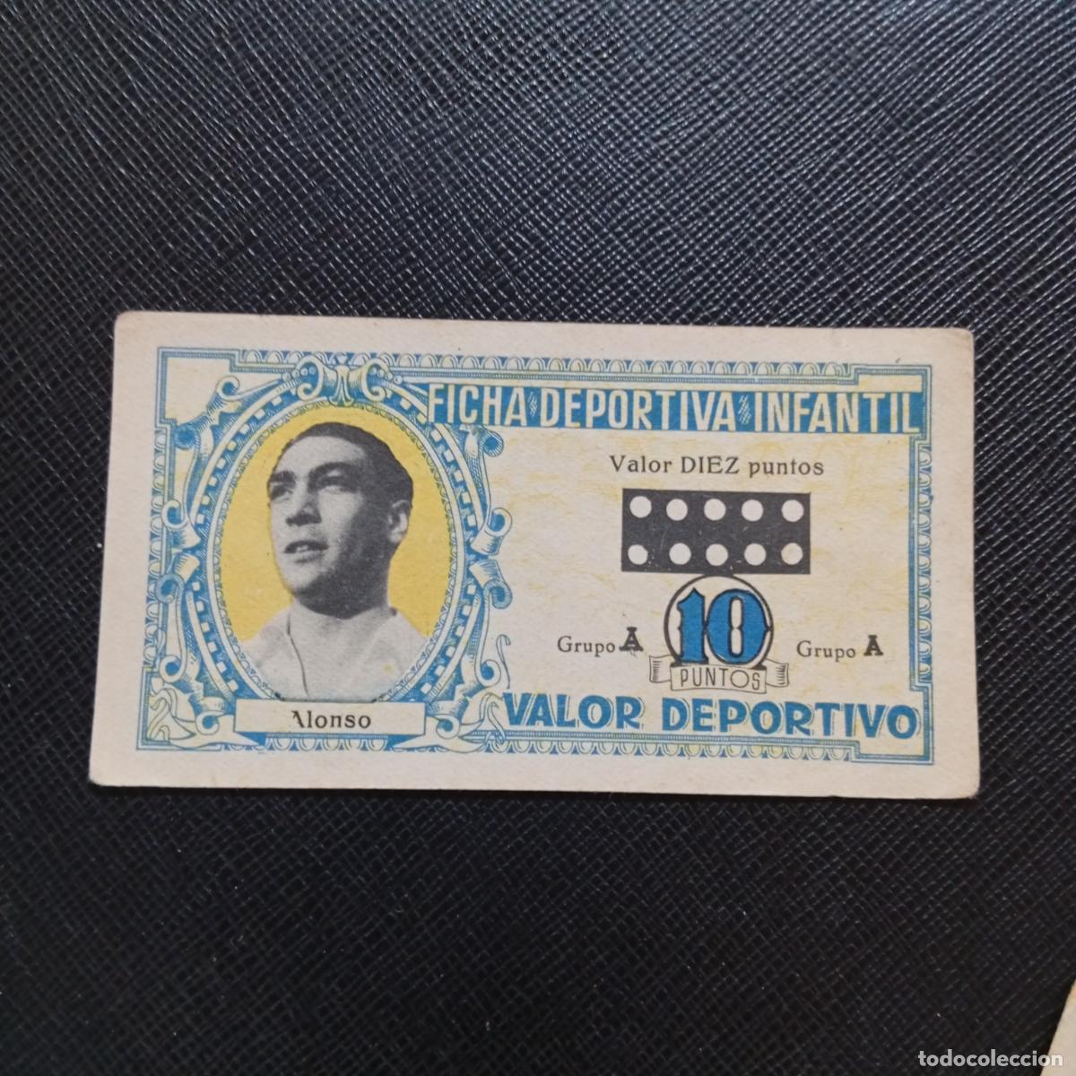 Figurine di Calcio: ALONSO REAL MADRID FICHA DEPORTIVA INFANTIL 1943 1944 LIGA CROMO FUTBOL 43 44 - A150 PG244 B