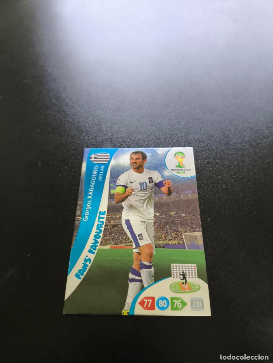 Figurine di Calcio: Giorgos Karagounis GRECIA FANS FAVOURITE PANINI ADRENALYN WORLD CUP MUNDIAL BRASIL 2014 N LIGA ESTE