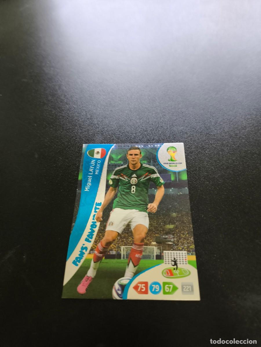 Figurine di Calcio: Miguel Lay&uacute;n MEXICO FANS FAVOURITE PANINI ADRENALYN WORLD CUP MUNDIAL BRASIL 2014 N LIGA ESTE