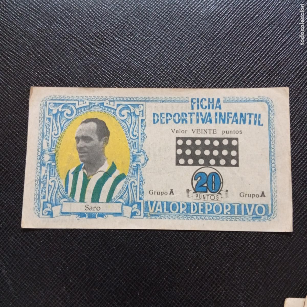 Figurine di Calcio: SARO REAL BETIS FICHA DEPORTIVA INFANTIL 1943 1944 LIGA CROMO FUTBOL 43 44 - A150 PG253