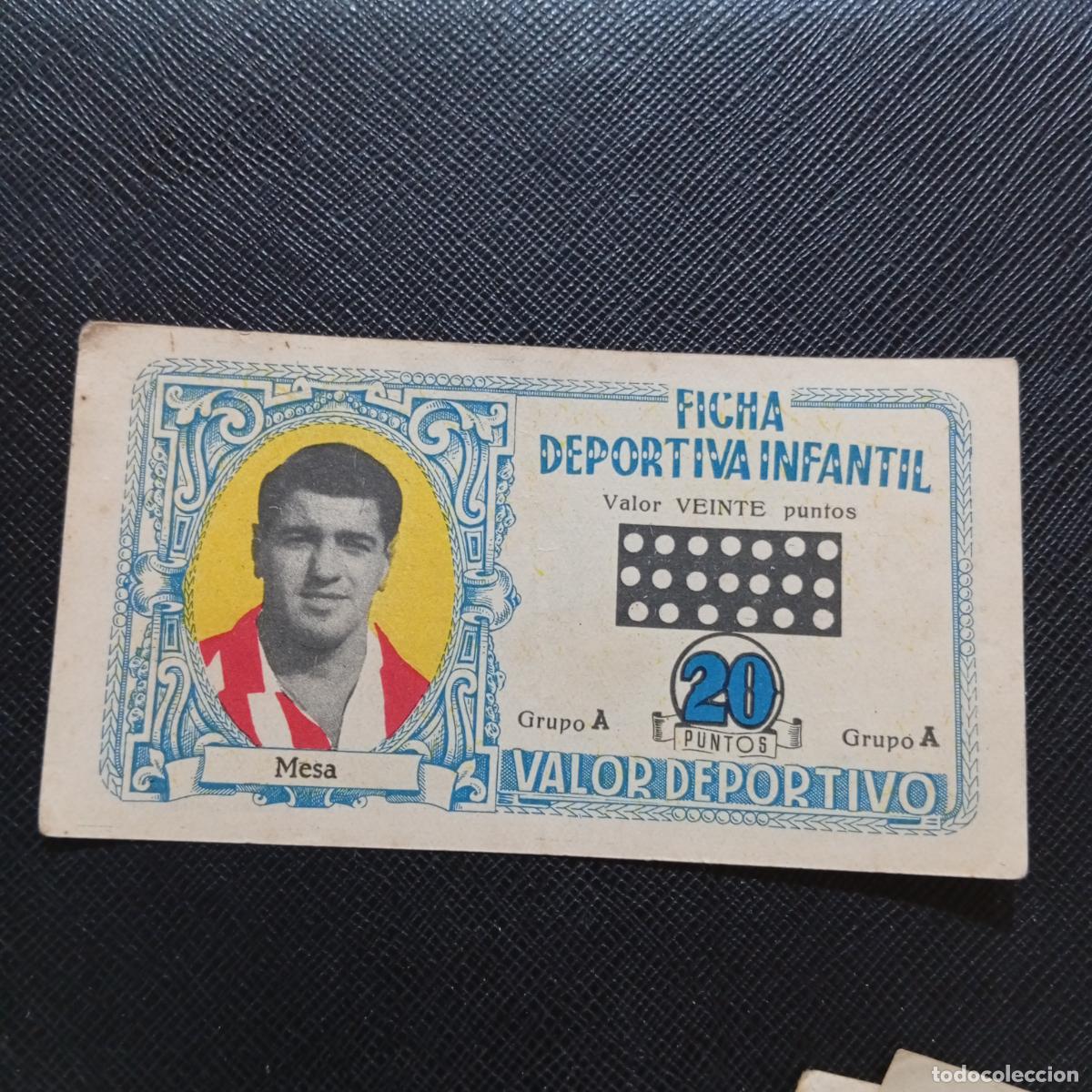 Cromos de F&uacute;tbol: MESA AT MADRID AVIACION FICHA DEPORTIVA INFANTIL 1943 1944 LIGA CROMO FUTBOL 43 44 - A150 PG262