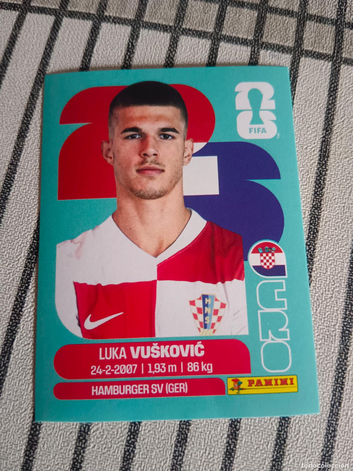 Cromos de F&uacute;tbol: MUNDIAL 2026 ESTADOS UNIDOS USA MEXICO MEJICO CANADA CRO 6 CRO6 LUKA VUSKOVIC CROACIA FIFA