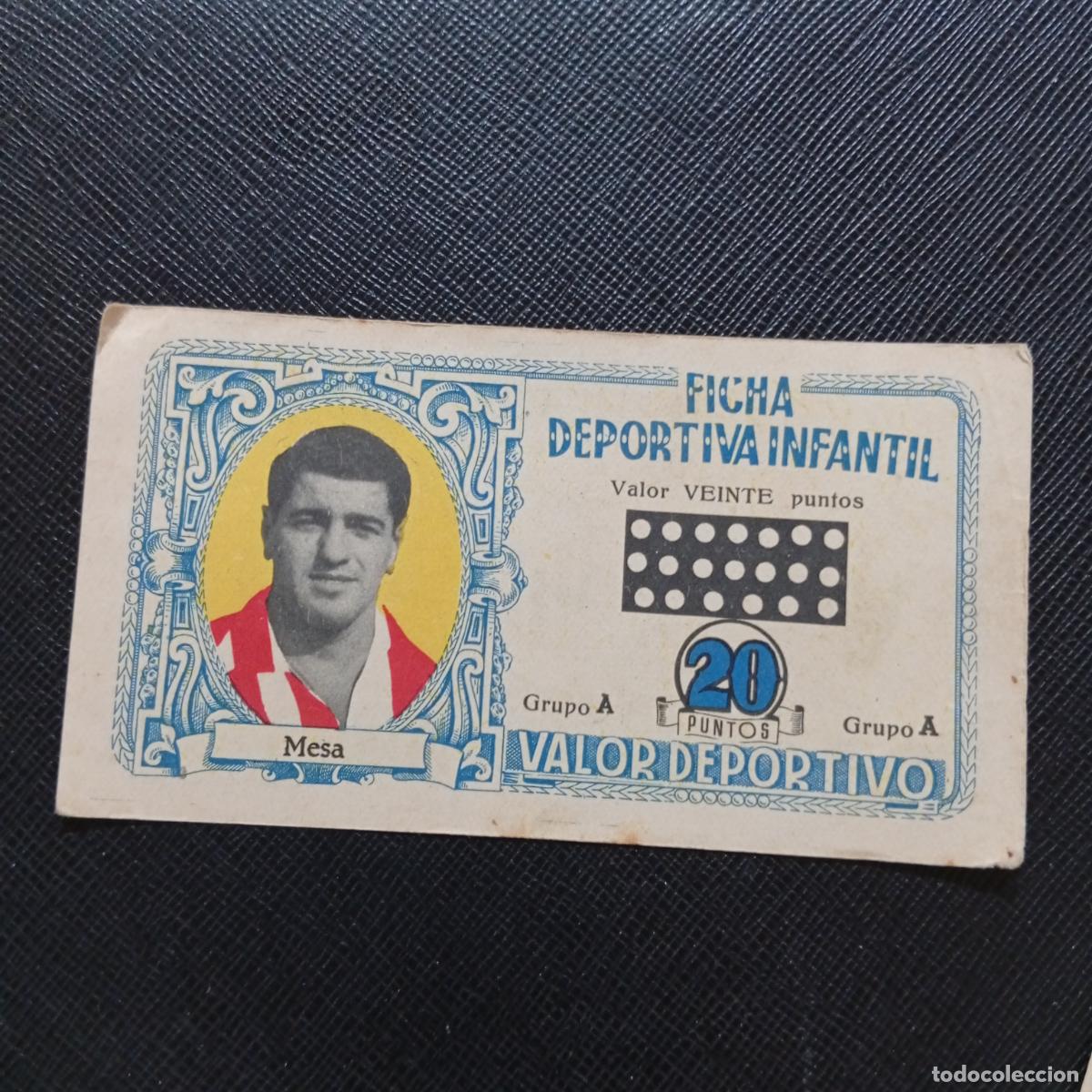 Cromos de F&uacute;tbol: MESA AT MADRID AVIACION FICHA DEPORTIVA INFANTIL 1943 1944 LIGA CROMO FUTBOL 43 44 - A150 PG262 B