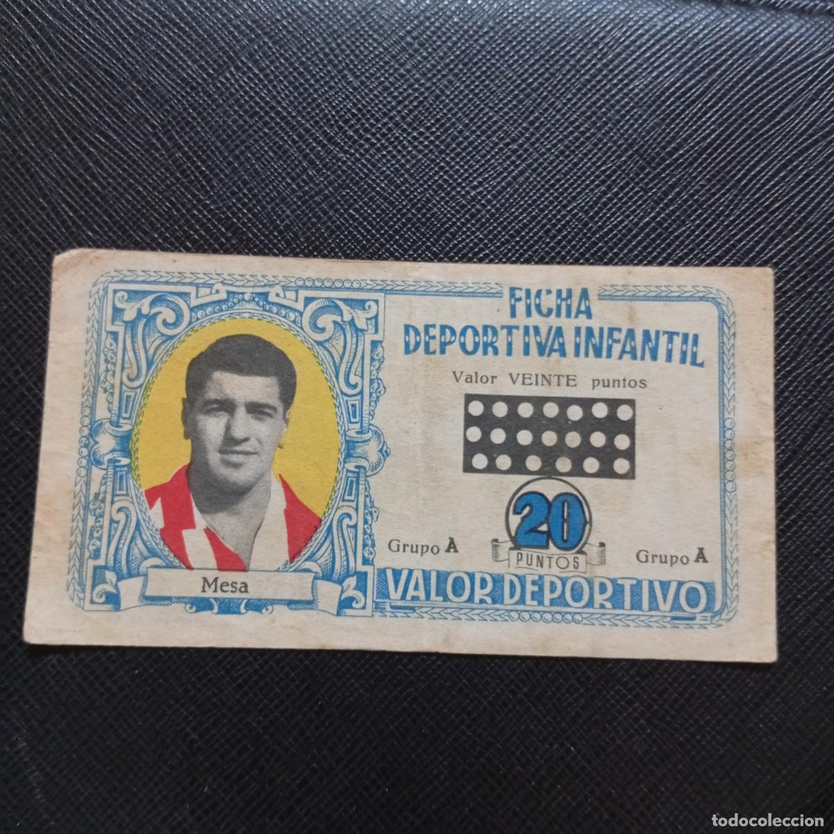 Cromos de F&uacute;tbol: MESA AT MADRID AVIACION FICHA DEPORTIVA INFANTIL 1943 1944 LIGA CROMO FUTBOL 43 44 - A150 PG271 B