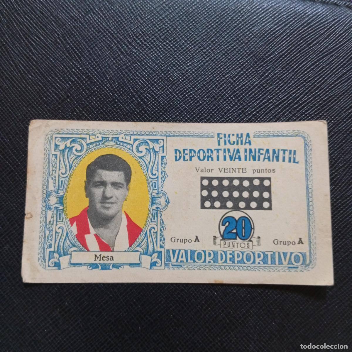 Cromos de F&uacute;tbol: MESA AT MADRID AVIACION FICHA DEPORTIVA INFANTIL 1943 1944 LIGA CROMO FUTBOL 43 44 - A150 PG280