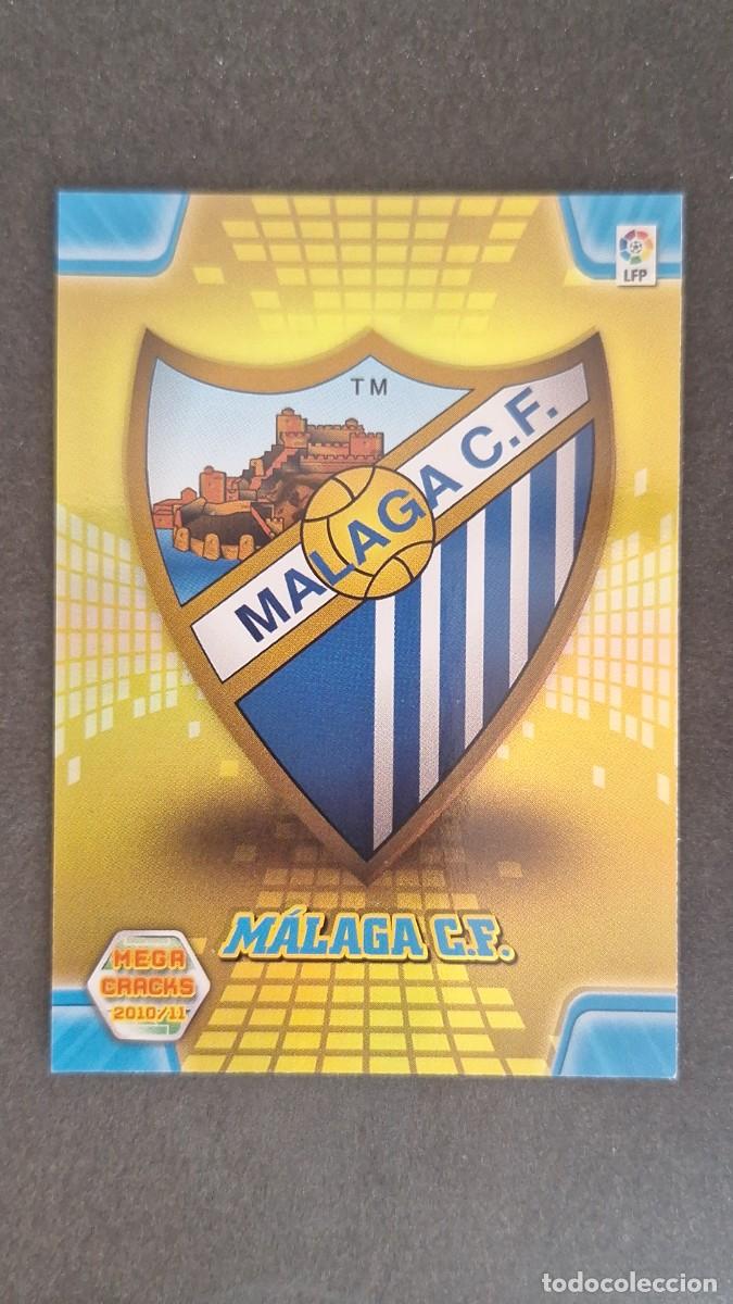 Cromos de F&uacute;tbol: L1 ESCUDO MALAGA C. F. 181 PANINI MEGACRACKS 2010 2011 10 11