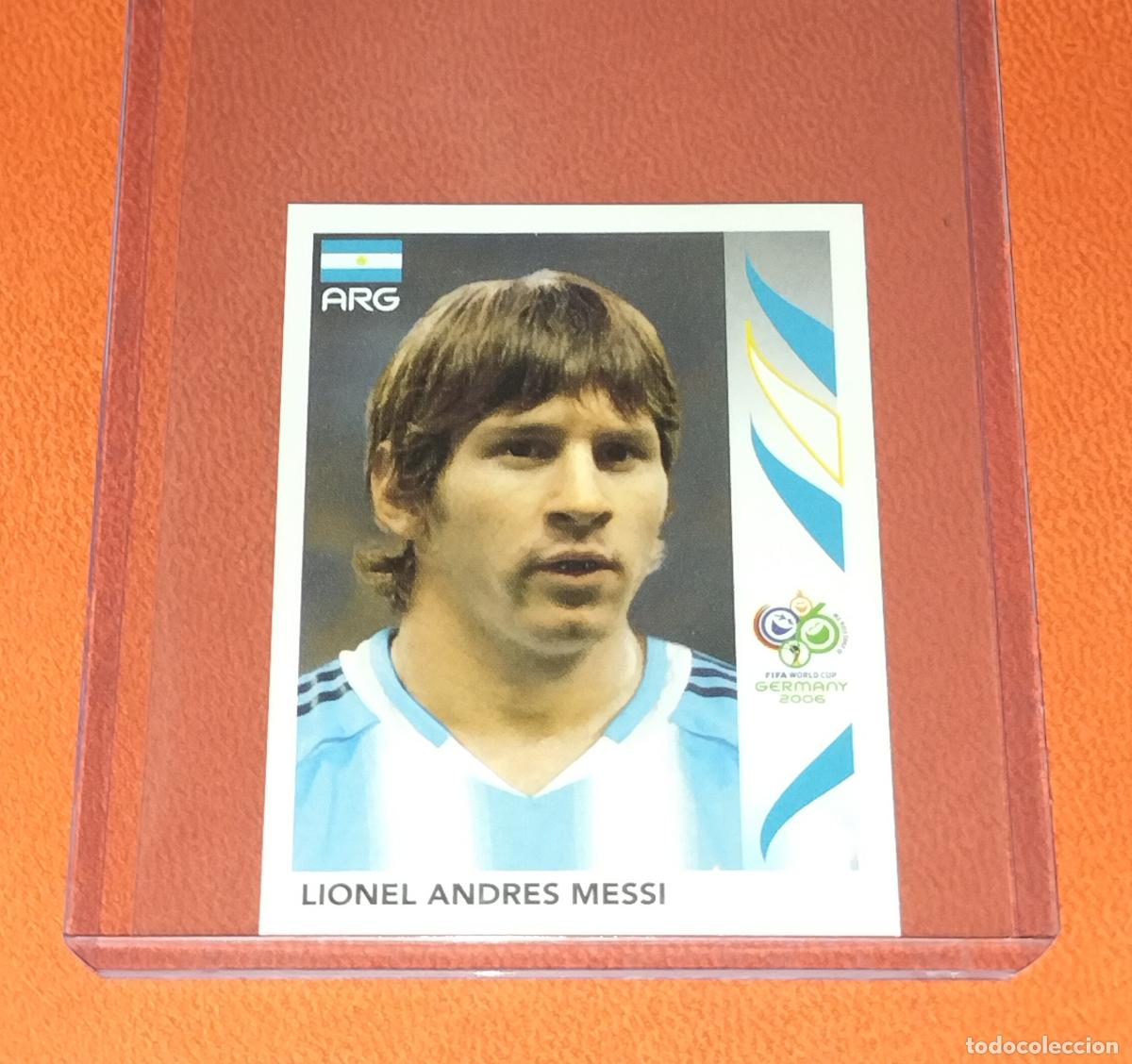 Cromos de F&uacute;tbol: 185 LIONEL MESSI VERSION ITALY ARGENTINA STICKER FIFA WORLD CUP GERMANY 2006 ALEMANIA PANINI