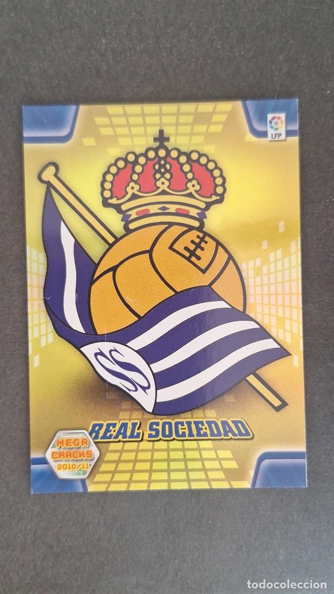 Cromos de F&uacute;tbol: L1 ESCUDO REAL SOCIEDAD 253 PANINI MEGACRACKS 2010 2011 10 11