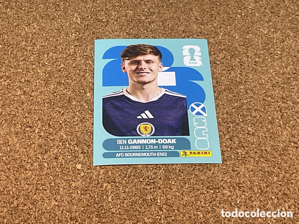 Cromos de F&uacute;tbol: ESCOCIA / SCO. N&ordm; 20 BEN GANNON-DOAK . FIFA WORLS CUP 2026. PANINI