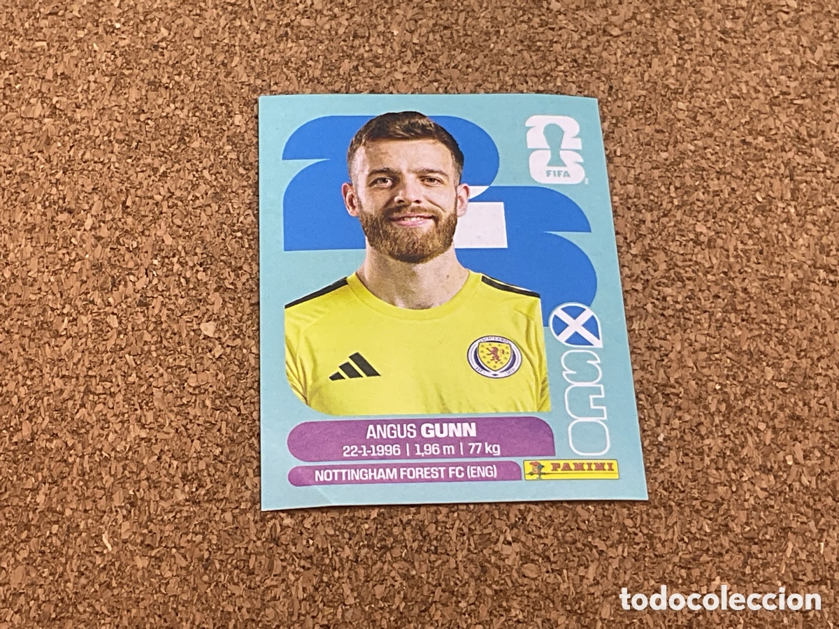 Cromos de F&uacute;tbol: ESCOCIA / SCO. N&ordm; 2. ANGUS GUNN . FIFA WORLS CUP 2026. PANINI