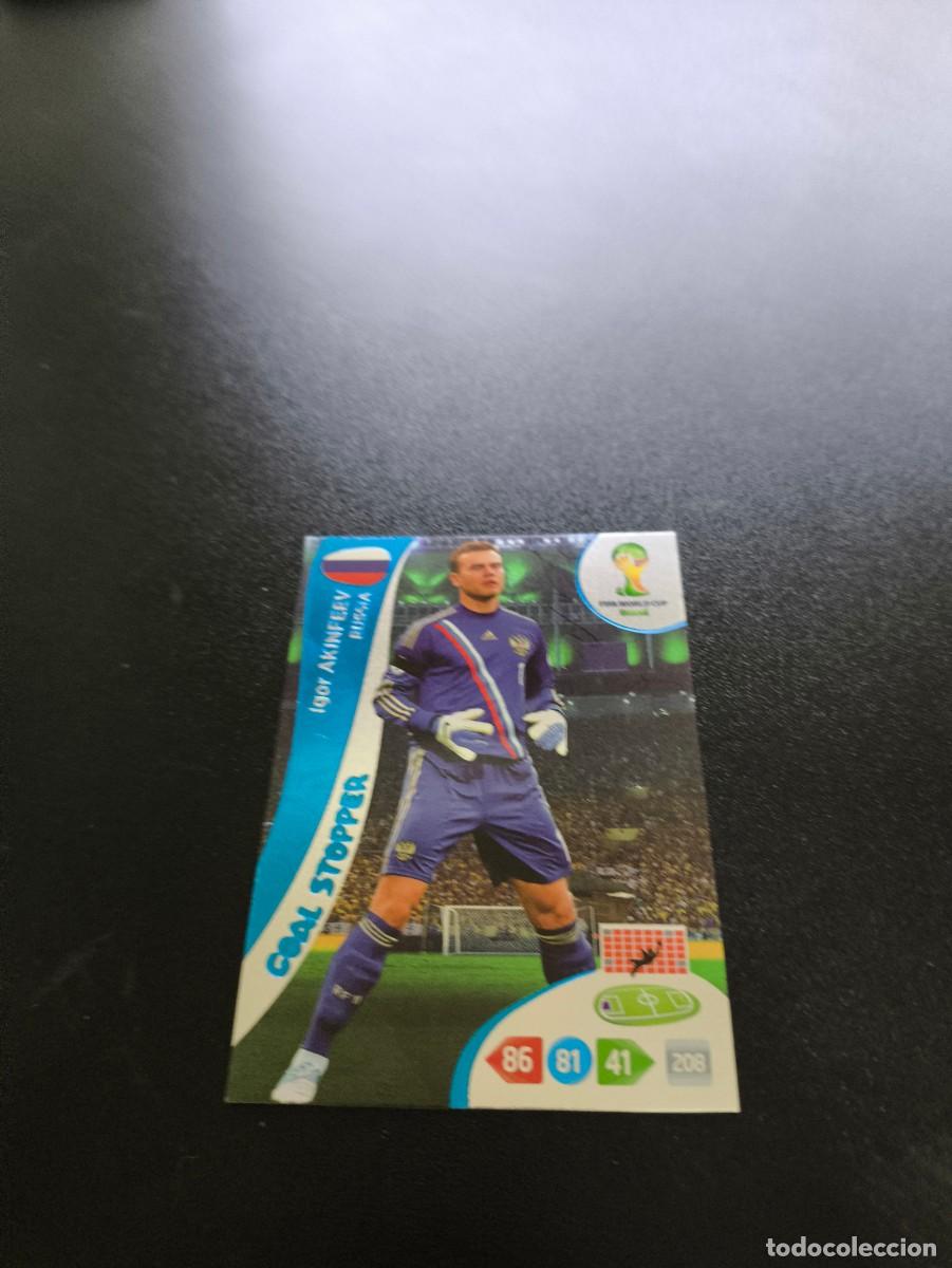 Cromos de F&uacute;tbol: Igor Akinfeev RUSIA GOAL STOPPER PANINI ADRENALYN WORLD CUP MUNDIAL BRASIL 2014 N LIGA ESTE