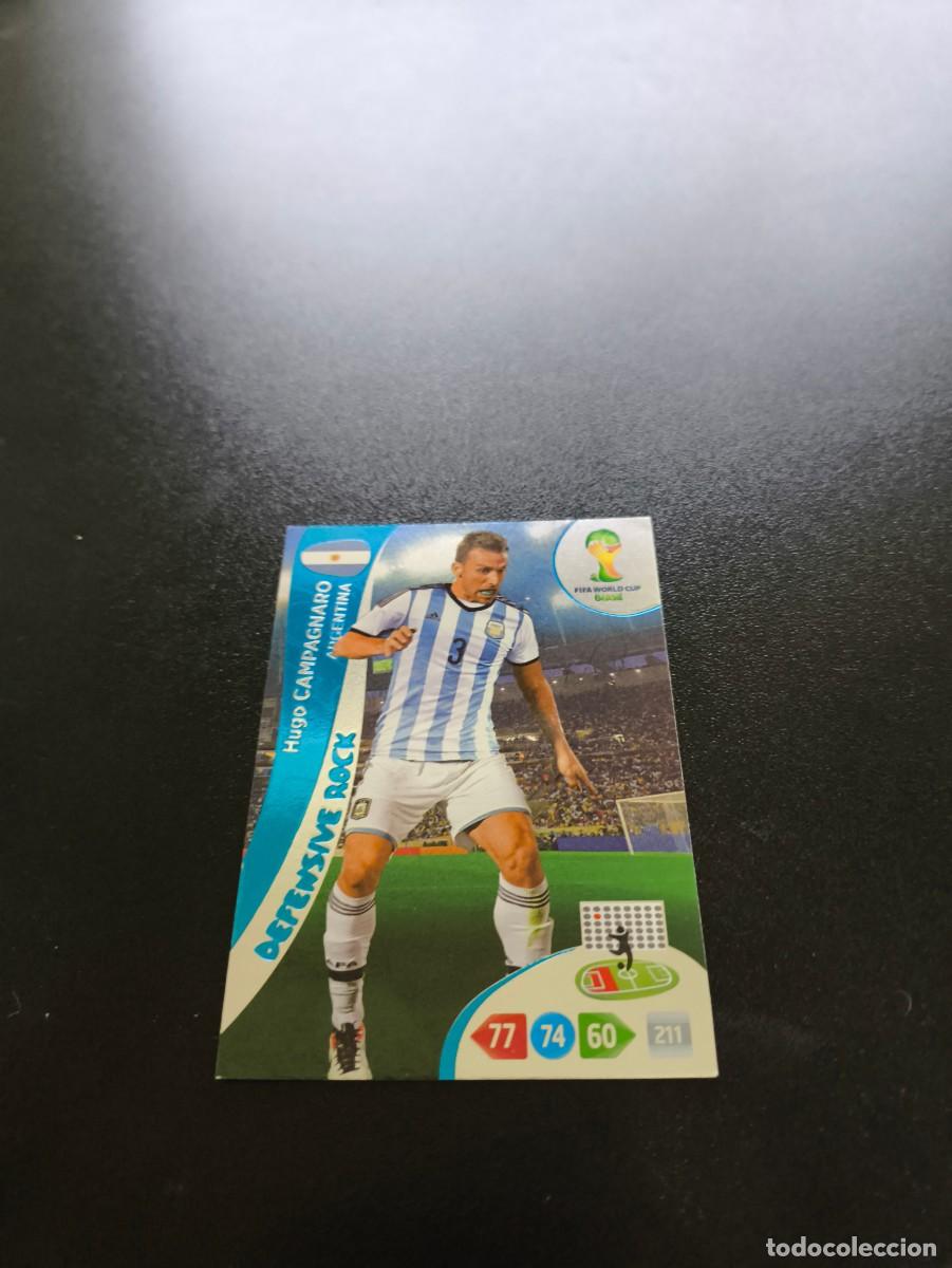 Fu&szlig;ball-Sticker: Hugo Campagnaro ARGENTINA DEFENSIVE ROCK PANINI ADRENALYN WORLD CUP MUNDIAL BRASIL 2014 N LIGA ESTE
