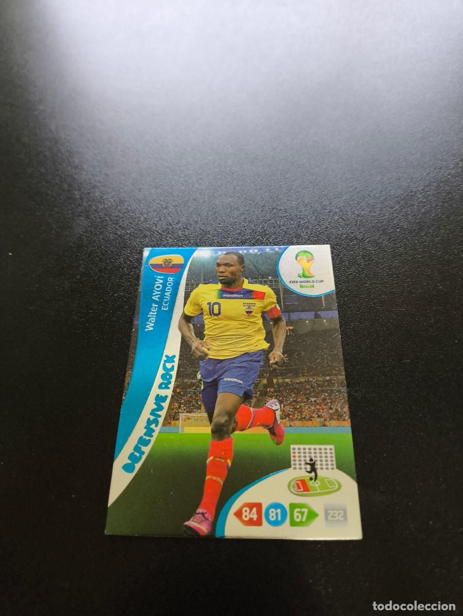 Cromos de Futebol: Walter Ayov&iacute; ECUADOR DEFENSIVE ROCK PANINI ADRENALYN WORLD CUP MUNDIAL BRASIL 2014 N LIGA ESTE