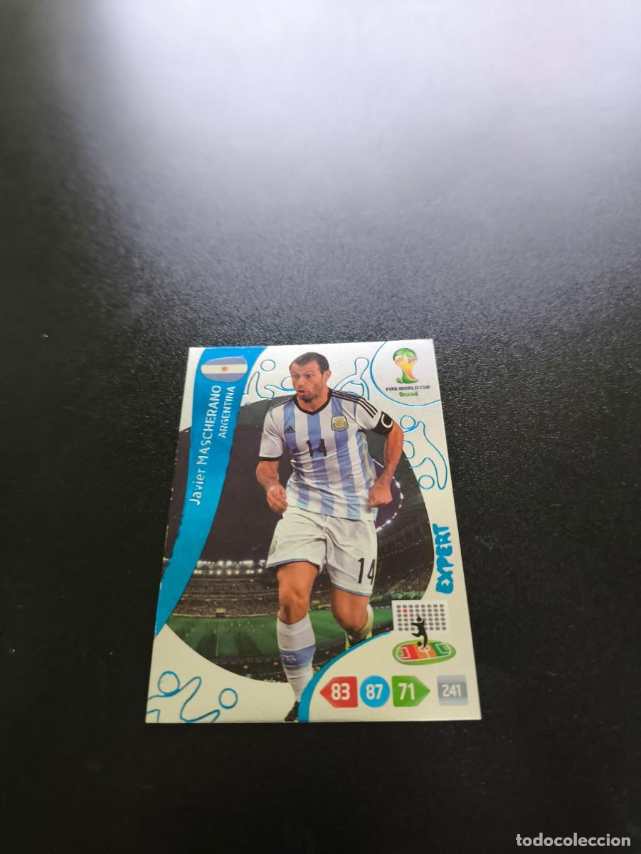 Cromos de F&uacute;tbol: Javier Mascherano ARGENTINA EXPERT PANINI ADRENALYN WORLD CUP MUNDIAL BRASIL 2014 N LIGA ESTE