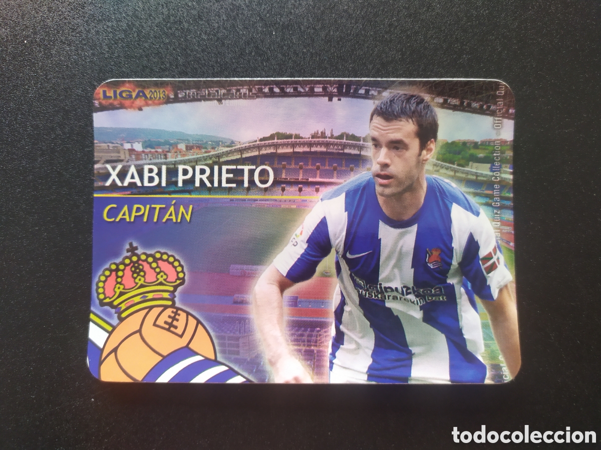 Cromos de F&uacute;tbol: Mundicromo fichas Liga 2012 2013 12 13 Xabi Prieto capit&aacute;n brillo liso limitada Real Sociedad