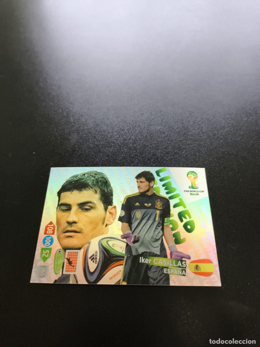 Cromos de F&uacute;tbol: Iker Casillas ESPA&Ntilde;A LIMITED EDITION PANINI ADRENALYN WORLD CUP MUNDIAL BRASIL 2014 NO LIGA