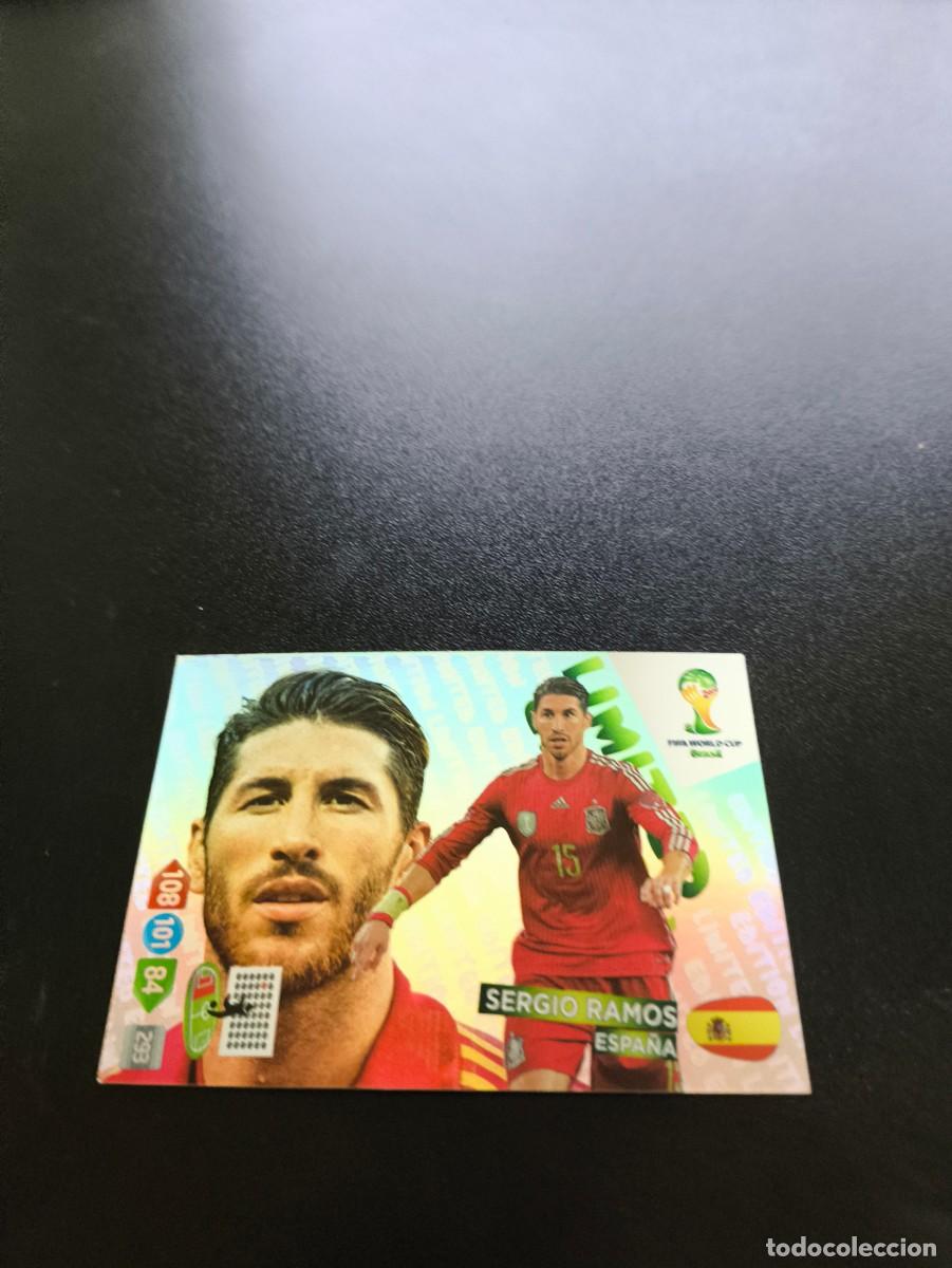 Cromos de F&uacute;tbol: Sergio Ramos ESPA&Ntilde;A LIMITED EDITION PANINI ADRENALYN WORLD CUP MUNDIAL BRASIL 2014 NO LIGA