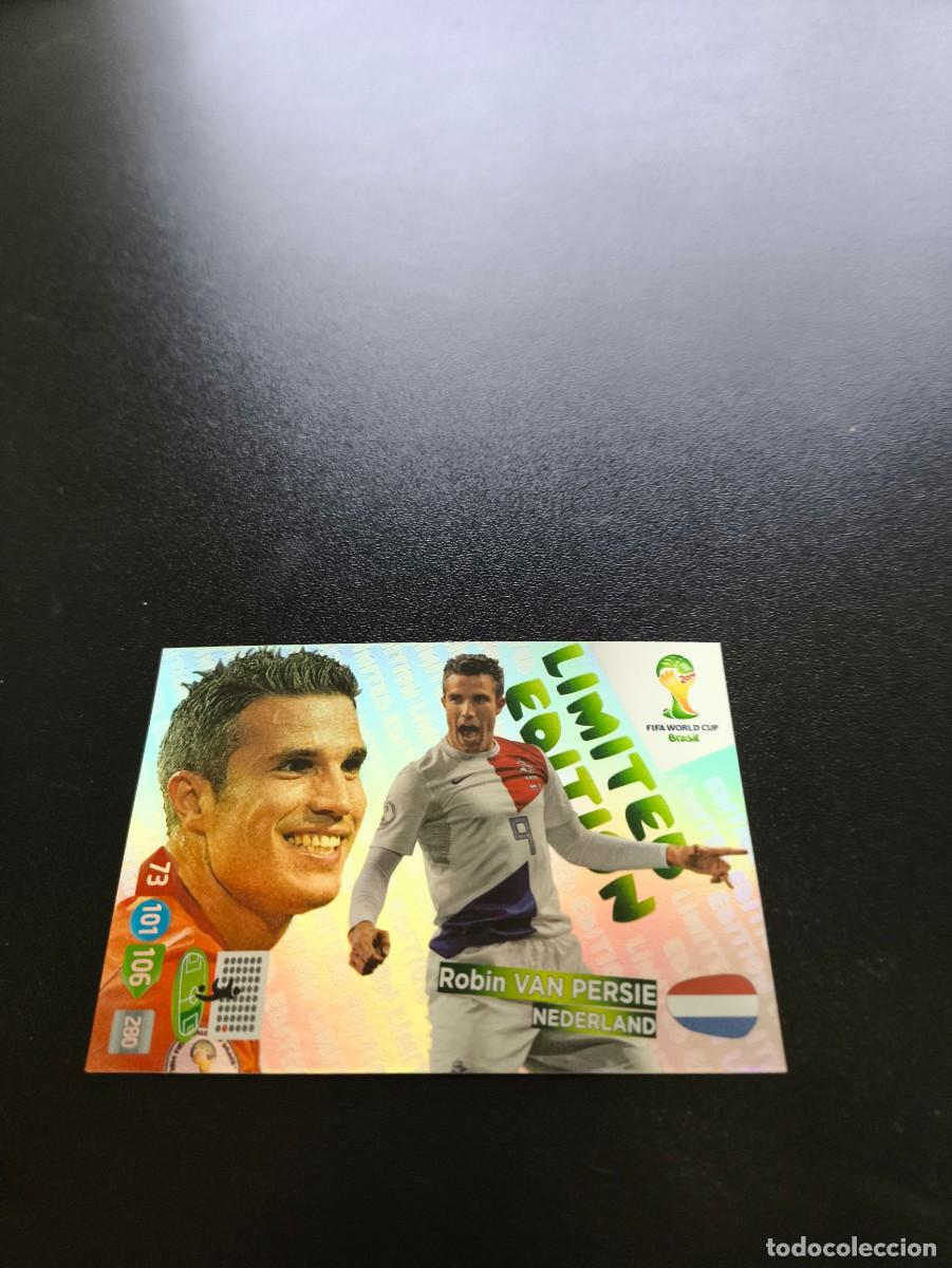 Cromos de F&uacute;tbol: Van Persie HOLANDA LIMITED EDITION PANINI ADRENALYN WORLD CUP MUNDIAL BRASIL 2014 NO LIGA