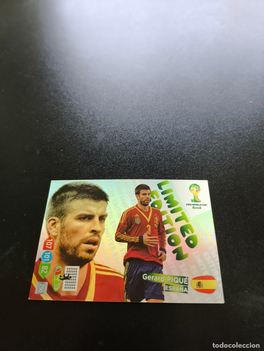 Cromos de F&uacute;tbol: Gerard Pique ESPA&Ntilde;A LIMITED EDITION PANINI ADRENALYN WORLD CUP MUNDIAL BRASIL 2014 NO LIGA