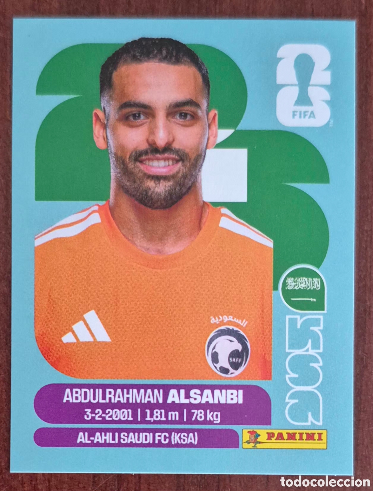 Cromos de Futebol: FIFA WORLD CUP 2026 - ARABIA SAUD&Iacute; N&deg;3 ALSANBI