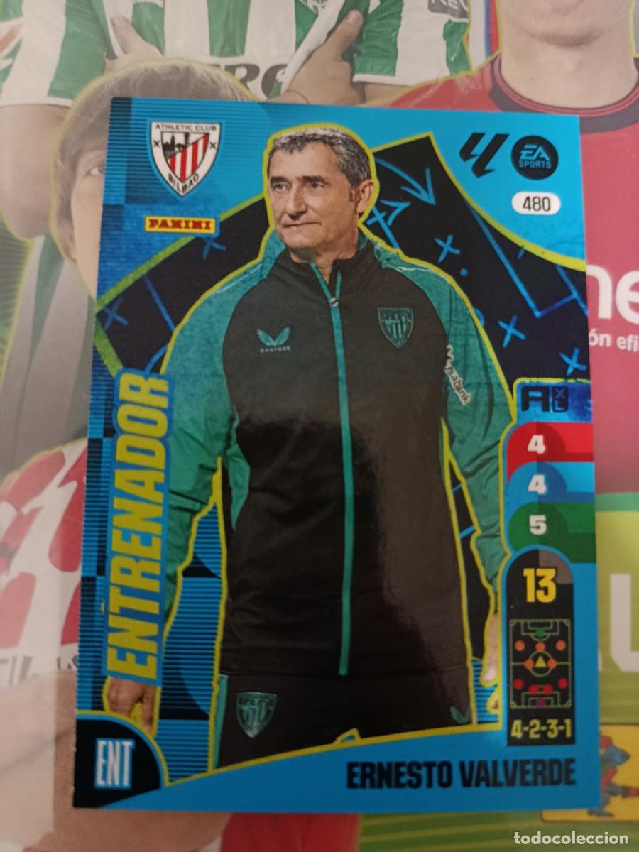 Cromos de F&uacute;tbol: Adrenalyn 24/25. 480. Valverde. Athletic de Bilbao. Entrenador.